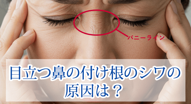目立つ鼻の付け根のシワ、バニーラインの原因は？なくす方法とは